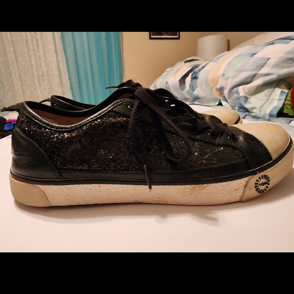 UGG black sparkle shoes size 10